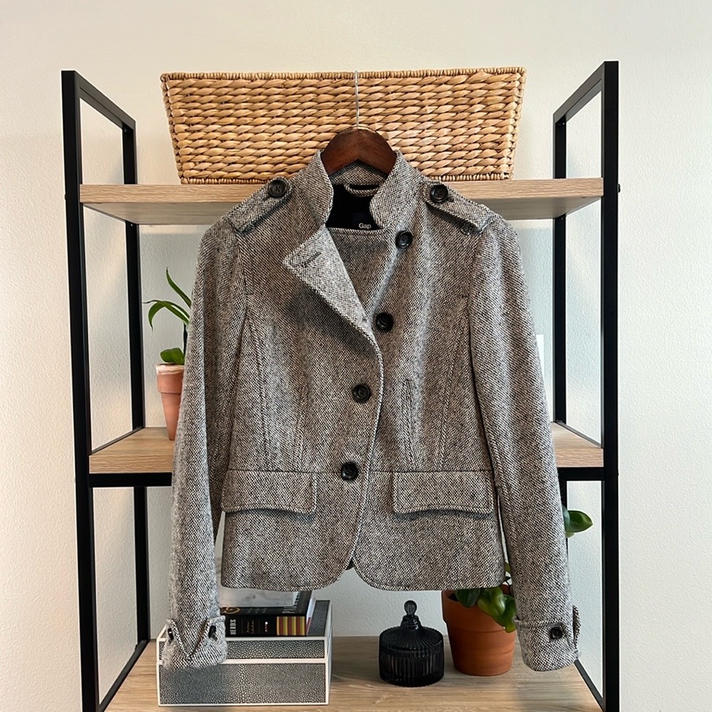 🤩✨Gap~Tweed Wool Blend Blazer Jacket, Size-Small✨
